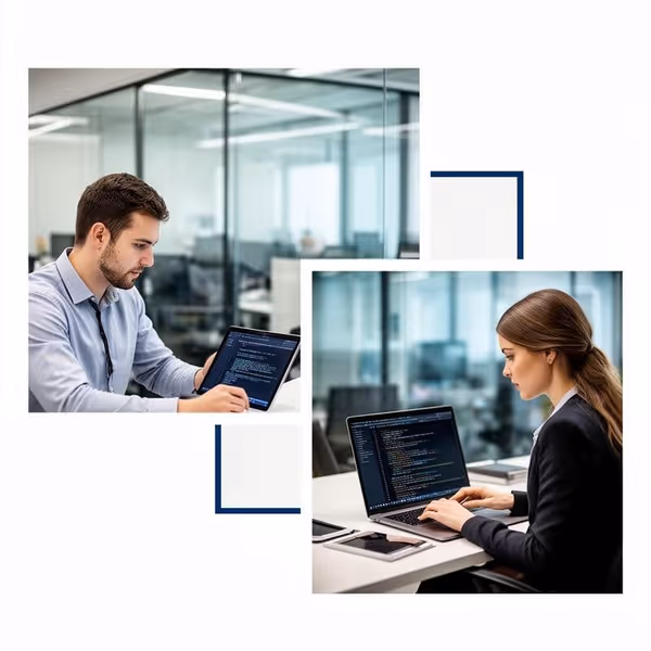 Dos programadores trabajando