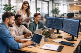 Reunión de equipo en la oficina